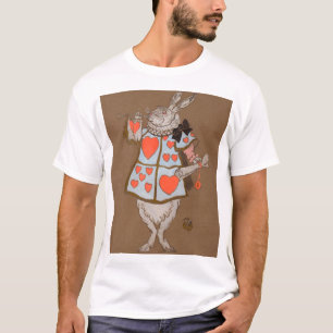 T-shirt Lapin Blanc avec conception de costume de héraut
