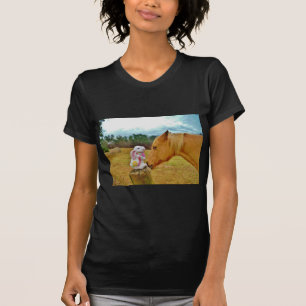 T-shirt Lapin blanc et Cheval jaune