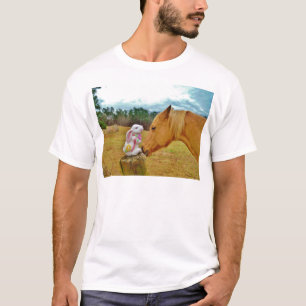 T-shirt Lapin blanc et Cheval jaune