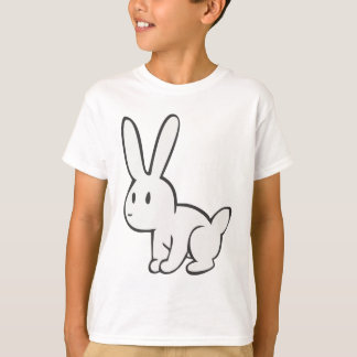 T-shirt Lapin blanc jeune et mignon