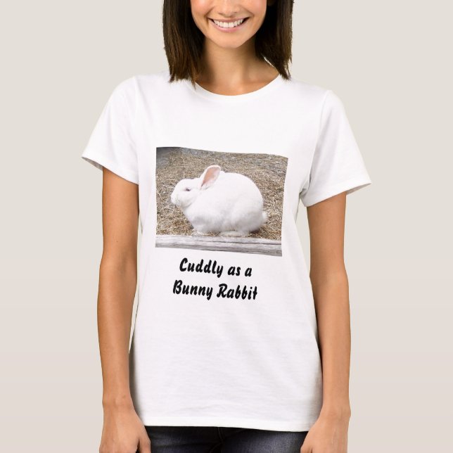 T-shirt Lapin blanc mou (Devant)