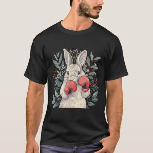 T-shirt Lapin boxeur avec gants de boxe Kickboxing Drôle B
