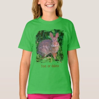 T-shirt Lapin Brun Sauvage Mignon Personnalisé