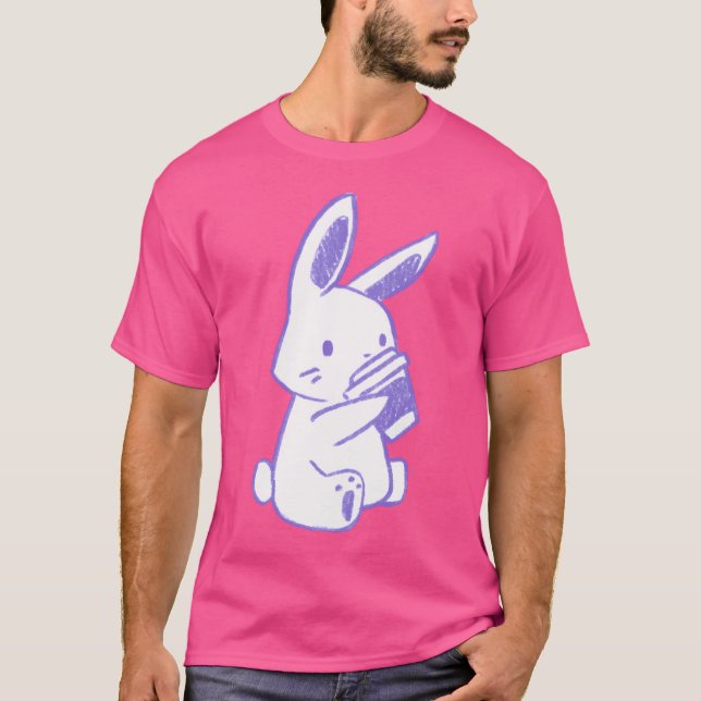 T-shirt Lapin Café (Violet) (Devant)