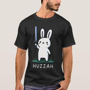 T-shirt Lapin Chevalier Huzzah Épée Drôle