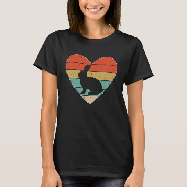 T-shirt Lapin Coeur Rabbit Année 2023 Oeuf de Pâques Amour (Devant)