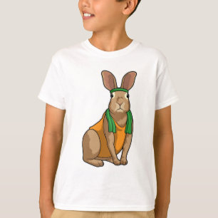 T-shirt Lapin comme coureur avec serviette