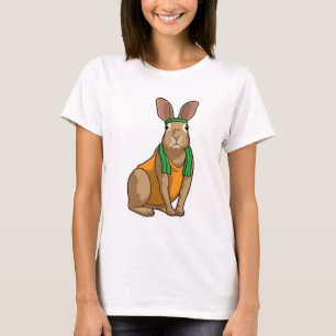 T-shirt Lapin comme coureur avec serviette