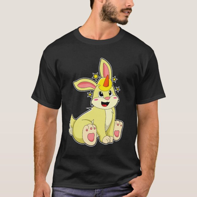 T-shirt Lapin comme licorne (Devant)