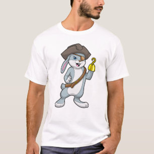 T-shirt Lapin comme Pirate avec crochet main et casquette 