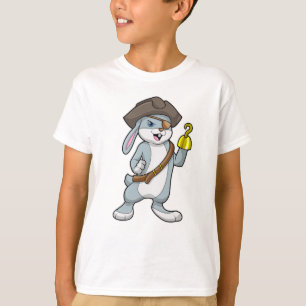 T-shirt Lapin comme Pirate avec crochet main et casquette 