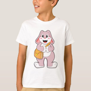 T-shirt Lapin comme randonneur avec sac
