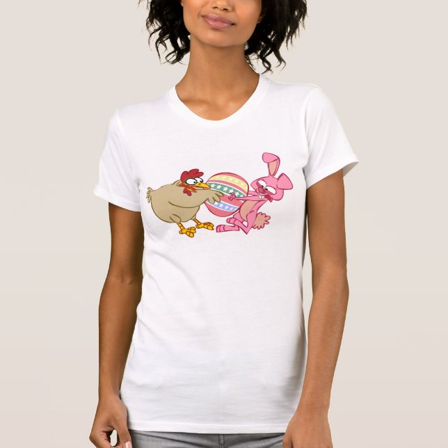 T-SHIRT LAPIN CONTRE LE POULET (Devant)