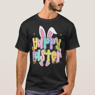 T-shirt Lapin Coquette Pâques Pinceau Chic