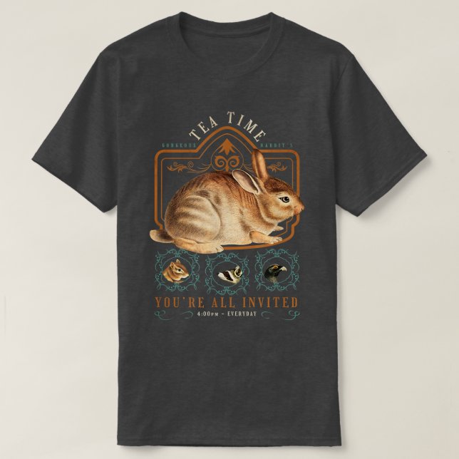T-shirt Lapin Cottagecore  (Design devant)