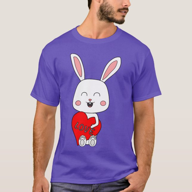 T-shirt Lapin d'amour vintage (Devant)