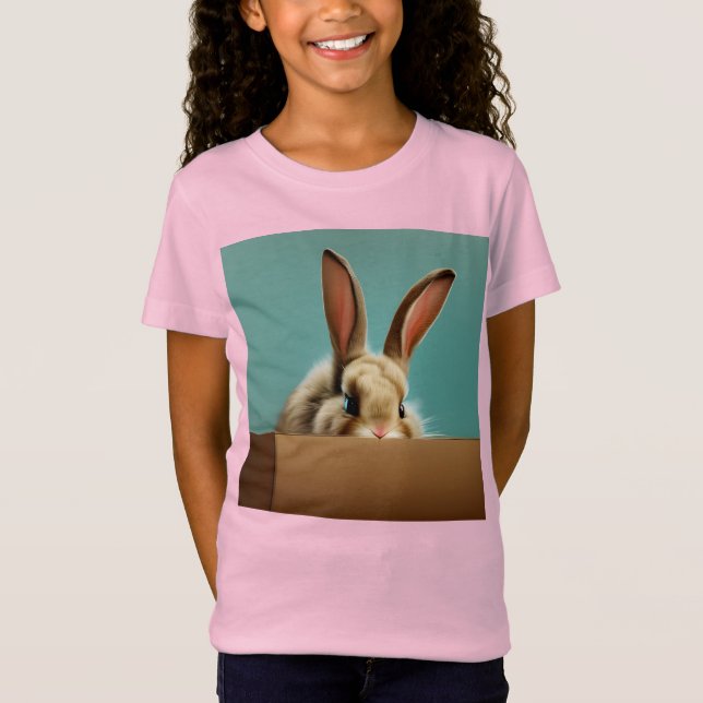 T-Shirt Lapin dans une boîte (Devant)