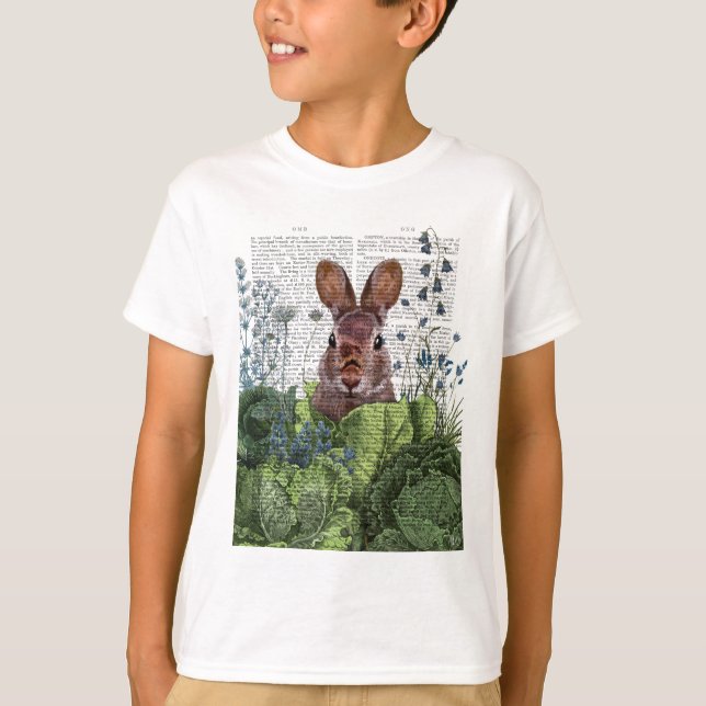 T-shirt Lapin dans une patte de chou (Devant)