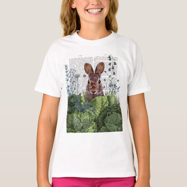 T-shirt Lapin dans une patte de chou (Devant)