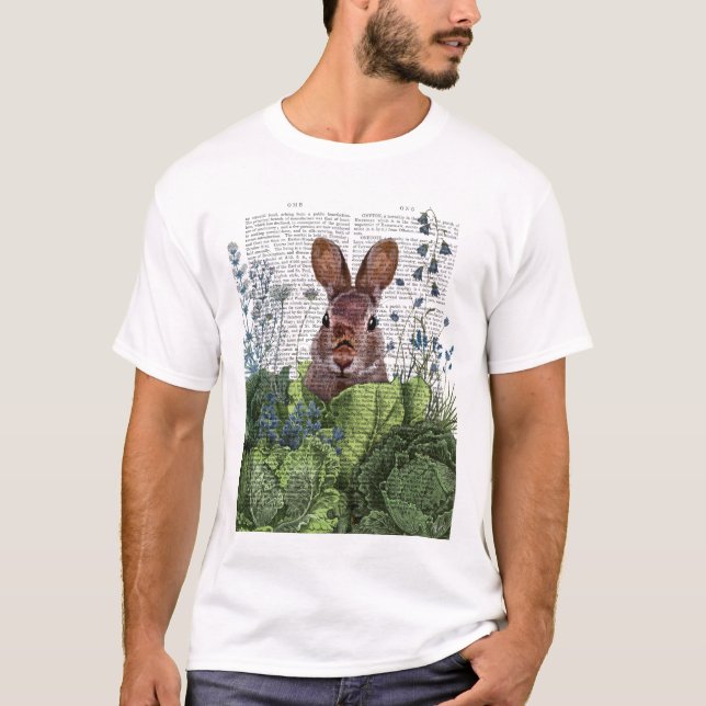 T-shirt Lapin dans une patte de chou (Devant)