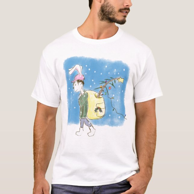 T-shirt Lapin d'arbre de Noël (Devant)