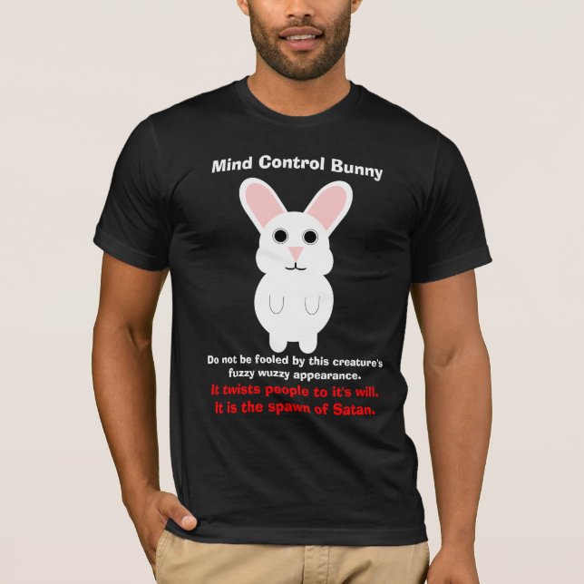 T-shirt Lapin de contrôle d'esprit (Devant)