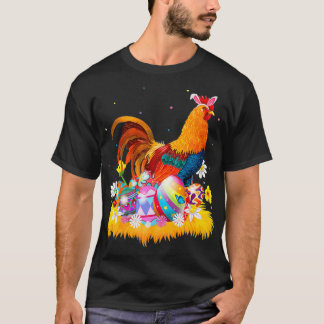 T-shirt Lapin de coqOreilles Pâques, Amant de poule de Pâq