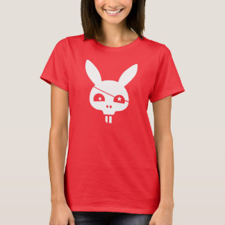 T-shirt Lapin de crâne de pirate avec le cache