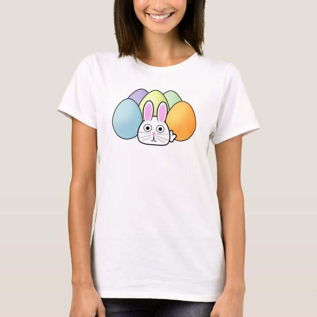 T-shirt Lapin de dessin animé avec des oeufs (Devant)