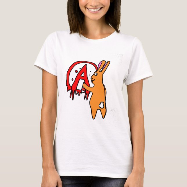 T-shirt Lapin de graffiti (Devant)