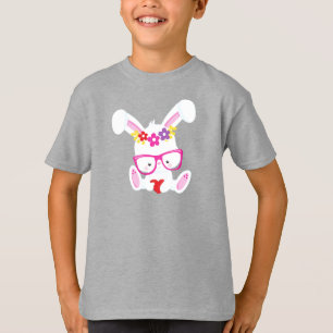 T-shirt Lapin de la Saint Valentin, Lapin Blanc, Lunettes,