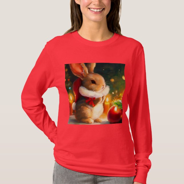 T-shirt Lapin de Noël 1 (Devant)