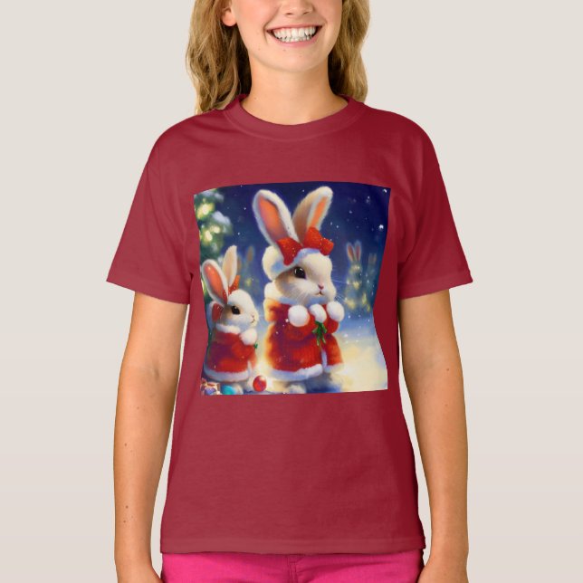 T-shirt Lapin de Noël 3 (Devant)