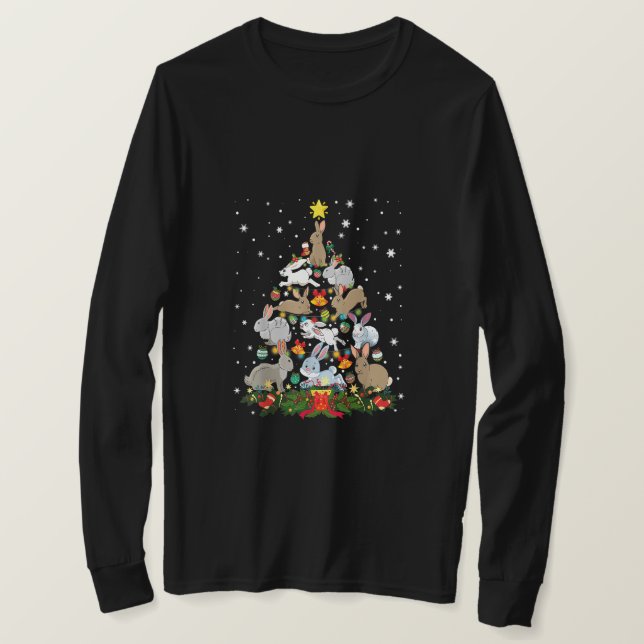 T-shirt Lapin de Noël Funny Lapin Amusant Lapin Amoureux N (Design devant)
