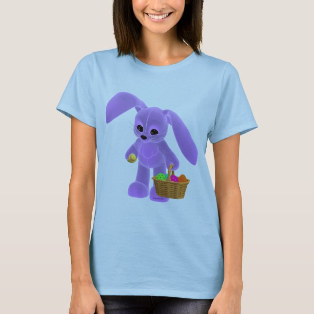 T-shirt Lapin de Pâques avec le panier (Devant)