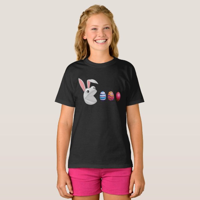 T-shirt Lapin de Pâques Chasse aux œufs (Devant entier)