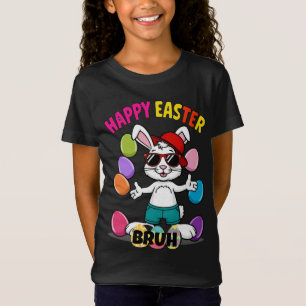 T-Shirt Lapin de Pâques cool rétro "Joyeux Bruh de Pâques"