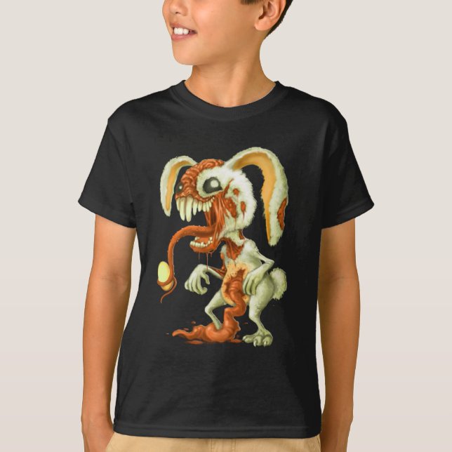 T-shirt Lapin de Pâques de zombi (Devant)