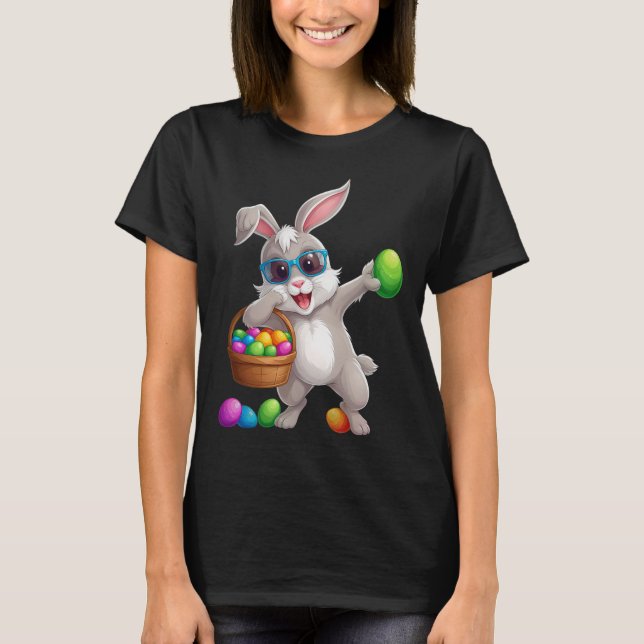 T-shirt Lapin de Pâques drôle de Dabbing  (Devant)