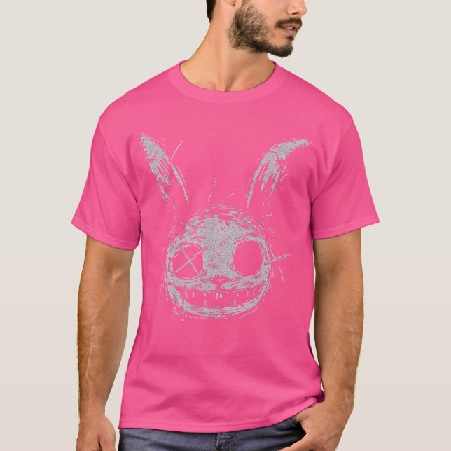 T-shirt Lapin de Pâques effrayant et méchant Alt Goth Grun (Devant)