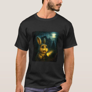 T-shirt Lapin de Pâques Épouvantable Horreur Nuit Lampe de