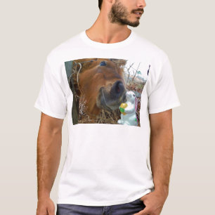 T-shirt Lapin de Pâques et cheval Brown