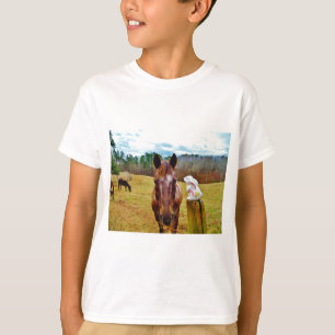 T-shirt Lapin de Pâques et cheval Brown