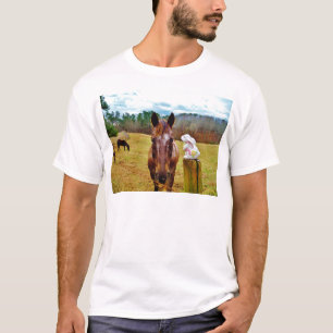 T-shirt Lapin de Pâques et cheval Brown