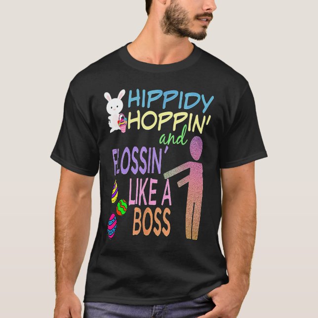 T-shirt Lapin de Pâques et œufs décorés (Devant)