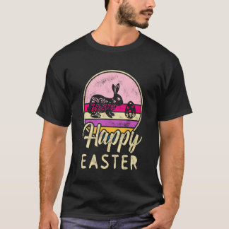 T-shirt Lapin de Pâques Heureux Enfant Vêtement Design Rét