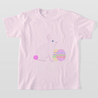 T-shirt Lapin de Pâques heureux et œufs 