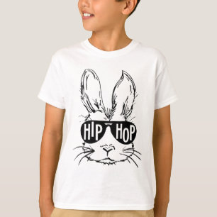 T-shirt Lapin de Pâques Hip Hop avec lunettes de soleil Ho
