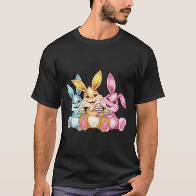 T-shirt Lapin de Pâques Joyeuses Funny Easter Day  (Devant)