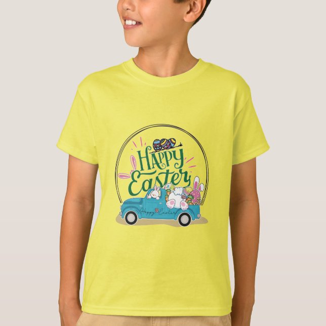 T-shirt lapin de Pâques joyeux (Devant)